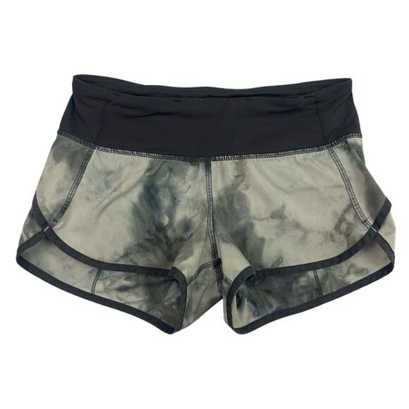 Lululemon Speed Up Shorts Womens Size 2 Gray Tie Dye Lined 2.5 Inseam W7TDR - Picture 3 of 14